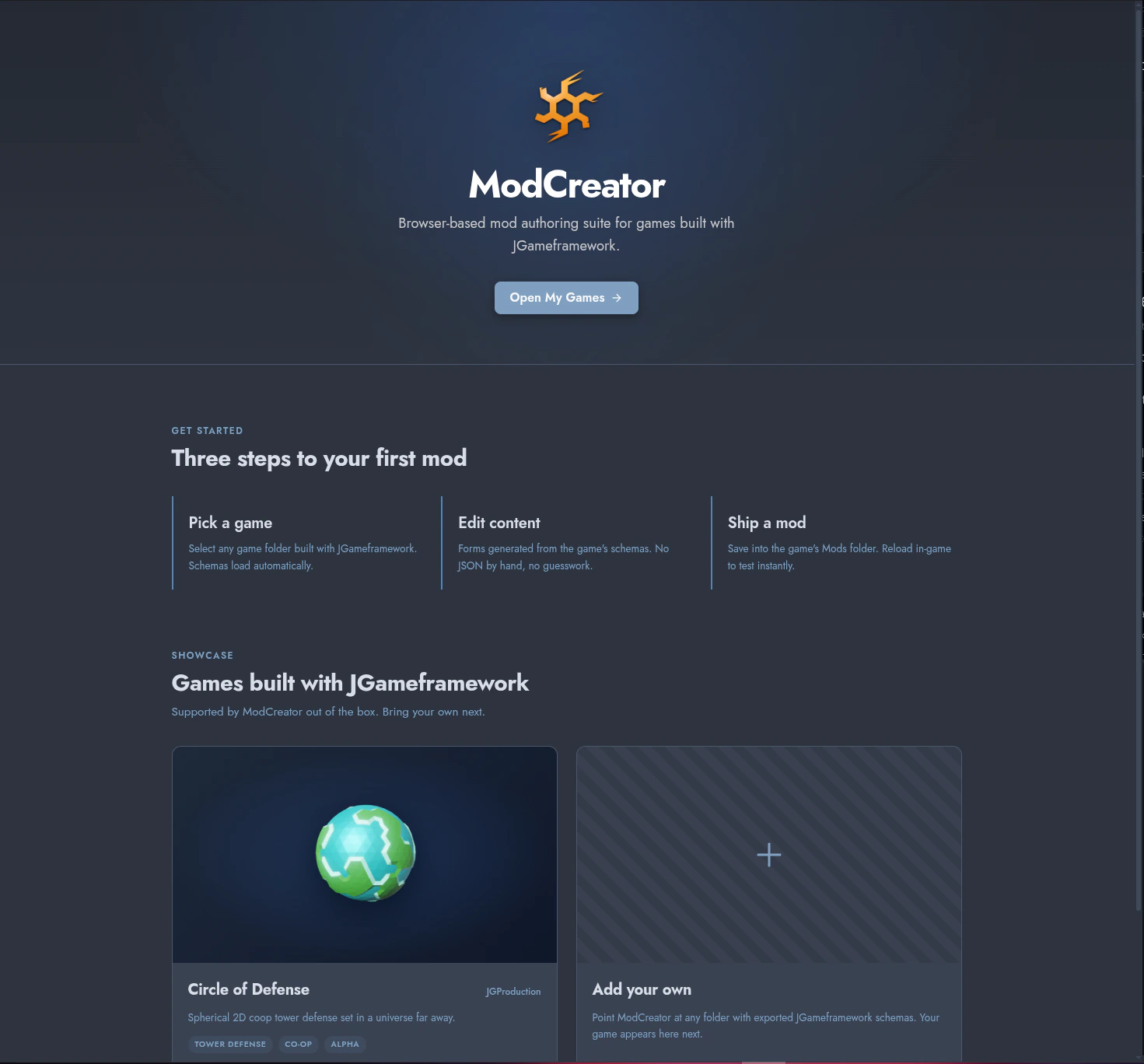 JGameFramework screenshot 1